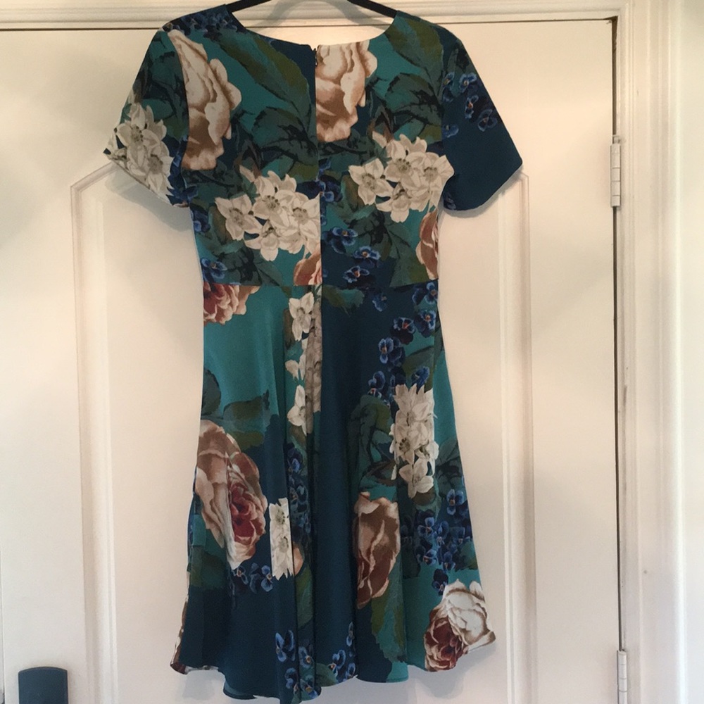 Anthropologie blue floral dress - Picture 3 of 5